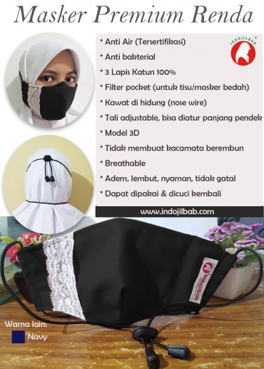 Masker Premium Renda Black